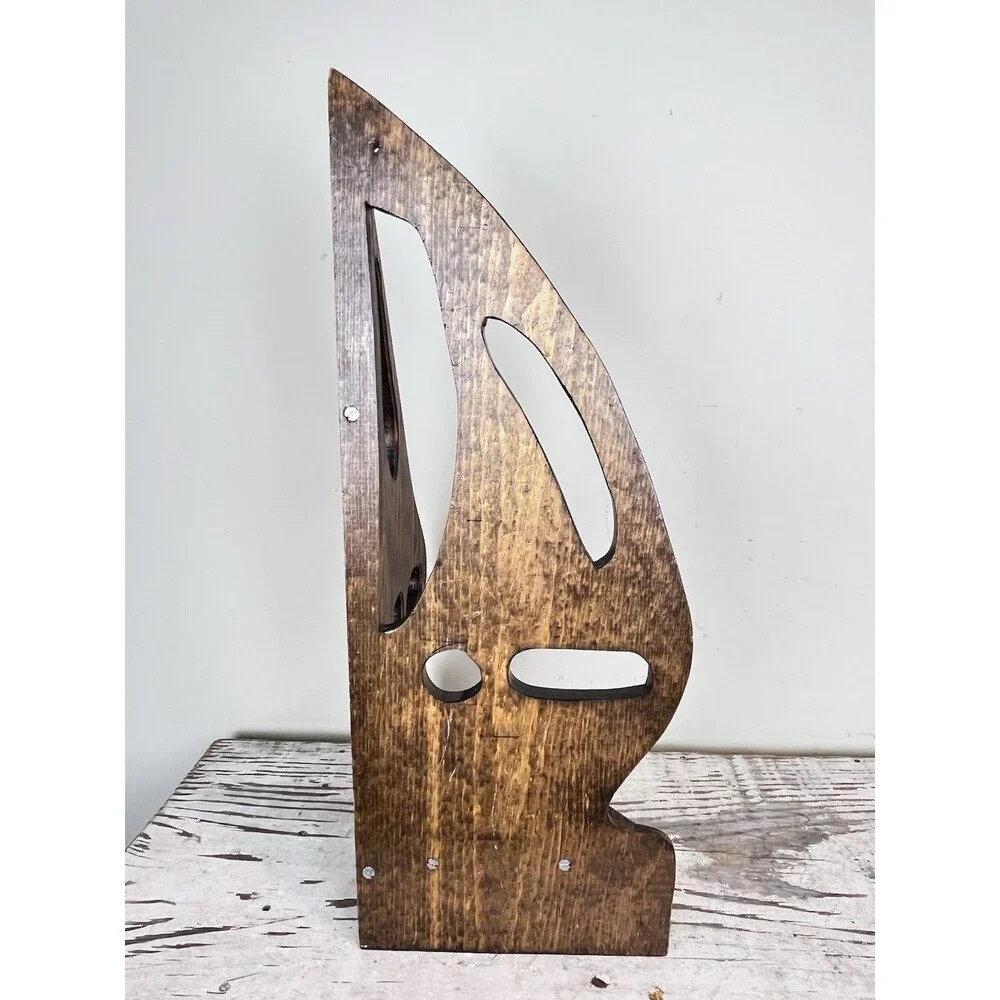 Nautical Vintage Wooden Sailboat Corner Table / Wall Hanging Shelf Coastal Home